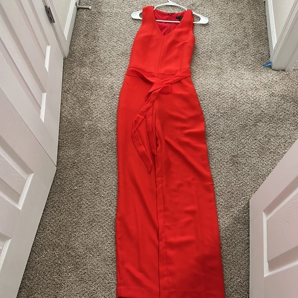 BANANA REPUBLIC V Neck Tie Waist Jumpsuit